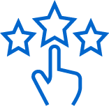 Ilustrao de uma mo apontando para um conjunto de estrelas.